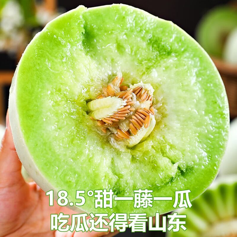 正宗玉菇甜瓜9斤冰淇淋新鲜水果当季整箱小羊角香瓜蜜瓜哈5包邮 - 图0