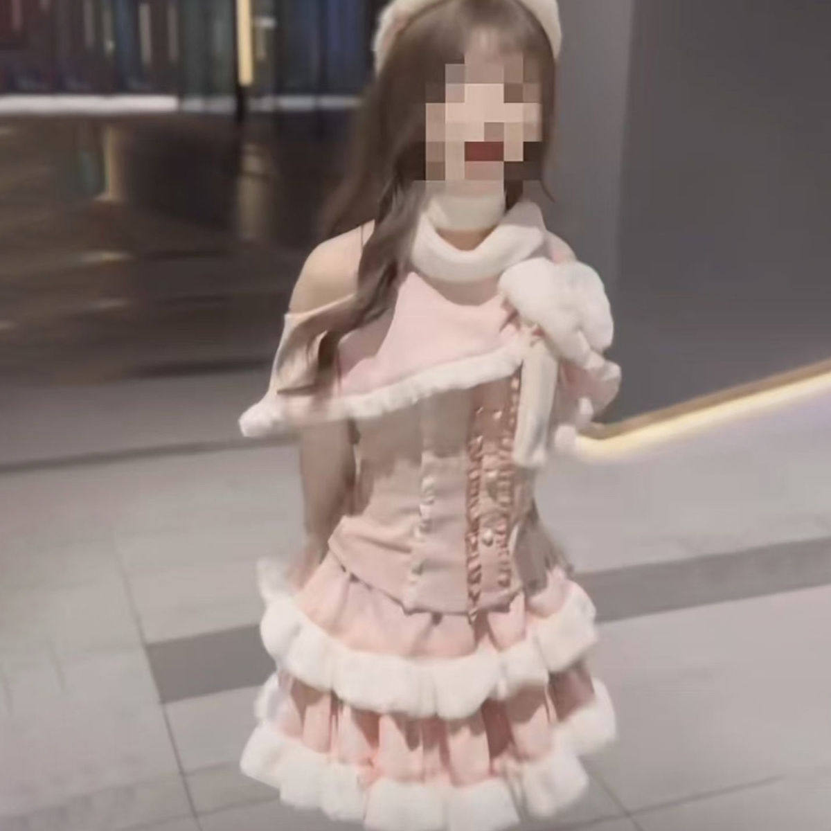 大码显瘦甜美冬季新款可爱蝴蝶结设计感上衣氛围蛋糕短裙两件套女,淘宝优惠券,粉丝福利购,淘宝优惠卷