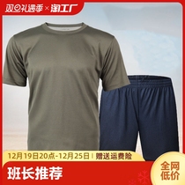 Physical Fitness Training Suit Mens Summer Speed Dry Blouse Fitness Suit Short Sleeve T-shirt Pants Military Training Shorts