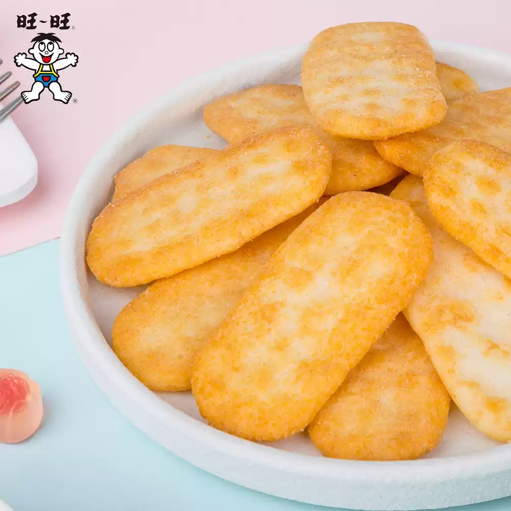 旺旺经典仙贝雪饼米果零食休闲组合家庭装脆米饼休闲辣蟹味解馋
