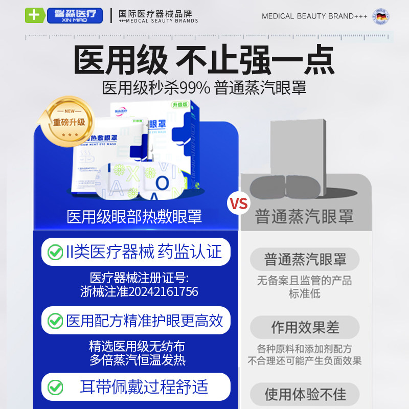 馨淼医用干眼症蒸汽眼罩缓解眼疲劳儿童热敷治疗眼贴护眼黑眼圈睛