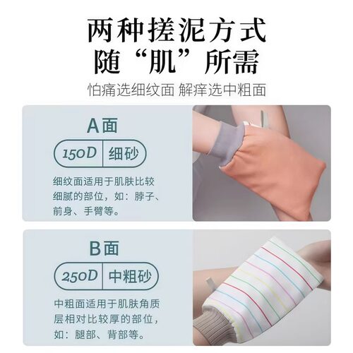 双面东北搓澡巾搓澡神器强力搓泥老式搓灰手套男女家用洗澡巾 - 图3