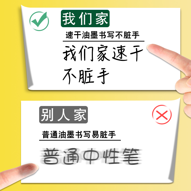 笔中性笔黑色按动高颜值st笔头刷题笔速干笔芯签字笔商务高档学生专用考试0.5顺滑碳素圆珠笔初中办公学习 - 图1