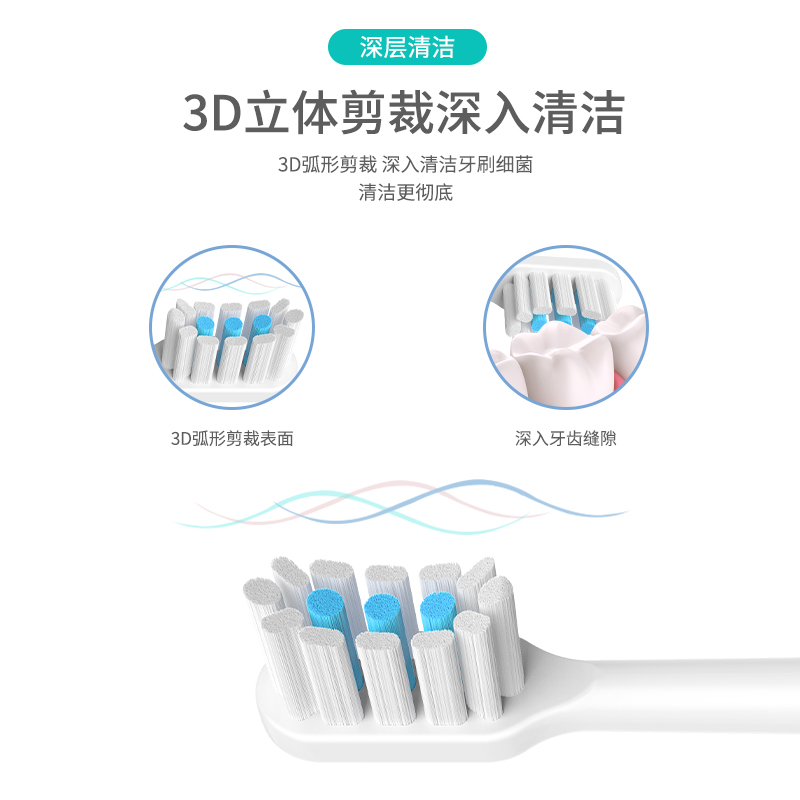 引域适配小米电动牙刷头t300t500t700t100米家素士x1/x3/x5替换-图1