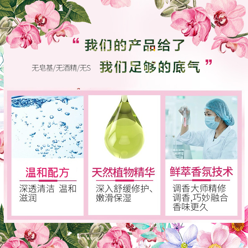 香水沐浴露持久留香家庭套装洗发乳男女通用香体花香海洋成人清洁-图0