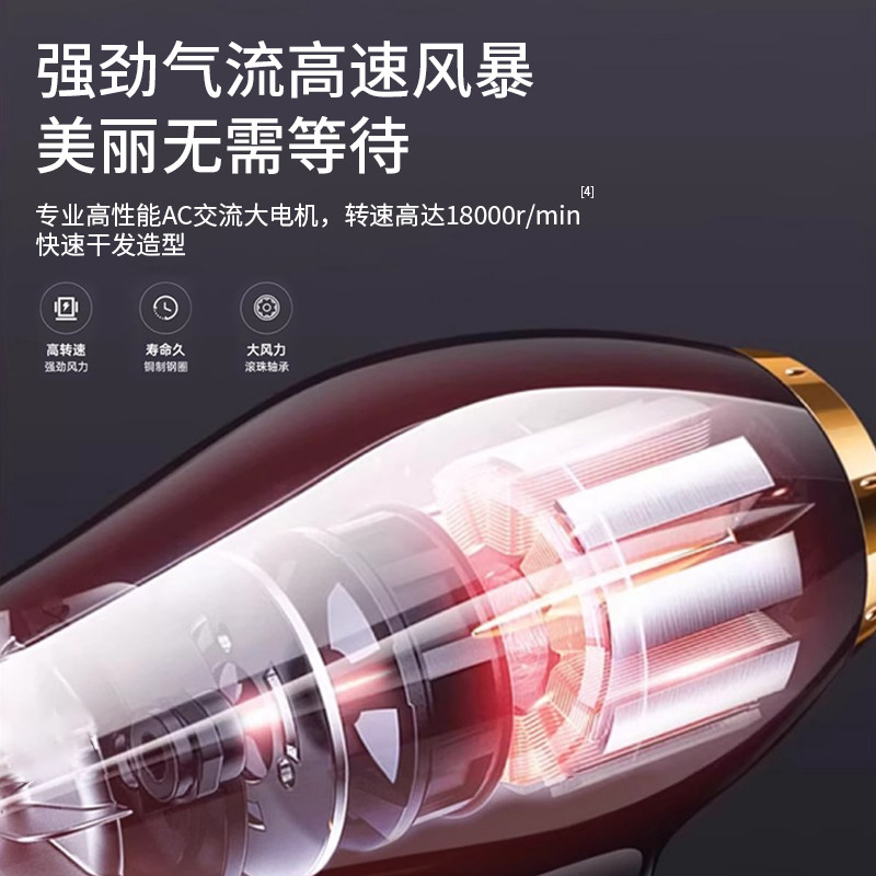 集语电吹风机家用理发店专用大功率发廊速干负离子护发风筒大风力,淘宝优惠券,粉丝福利购,淘宝优惠卷
