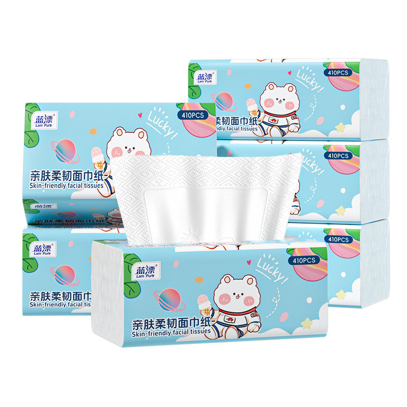 410张巨无霸大尺寸原生木浆抽纸卫生纸餐巾纸面巾纸厕纸抽整箱批