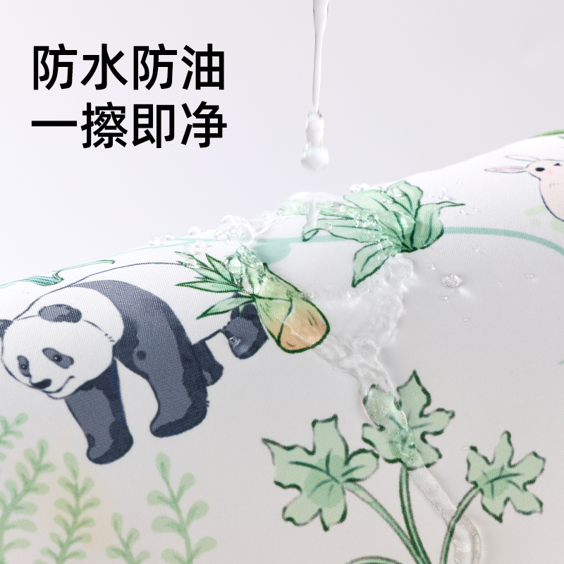 Tile baby eating bib baby food supplement rice bag feeding bib children's smock waterproof anti-dirty reverse dressing summer