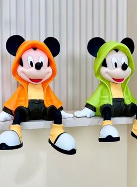 创意卡通披风米奇坐姿摆件客厅电视柜入户玄关酒柜高级感儿童礼物