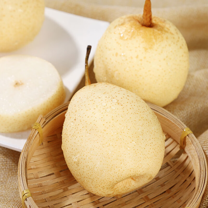 正宗水晶鸭梨新鲜水果时令当季整箱梨子新鲜雪梨鸭梨山东河北10斤 - 图0