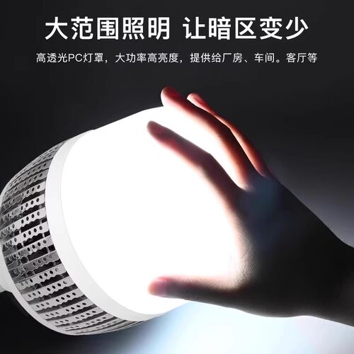 大功率灯泡超亮螺口led工业厂房照明灯e27家用节能200W球泡灯车间 - 图0
