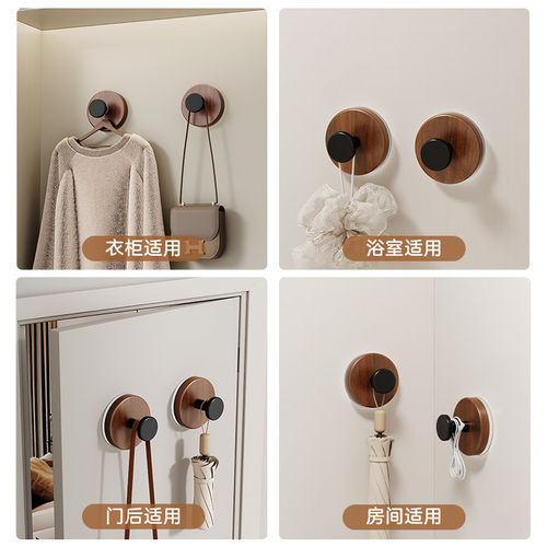 旋转吸盘挂钩免打孔浴室门后壁挂卫生间真空无痕钥匙毛巾挂衣服钩 - 图2