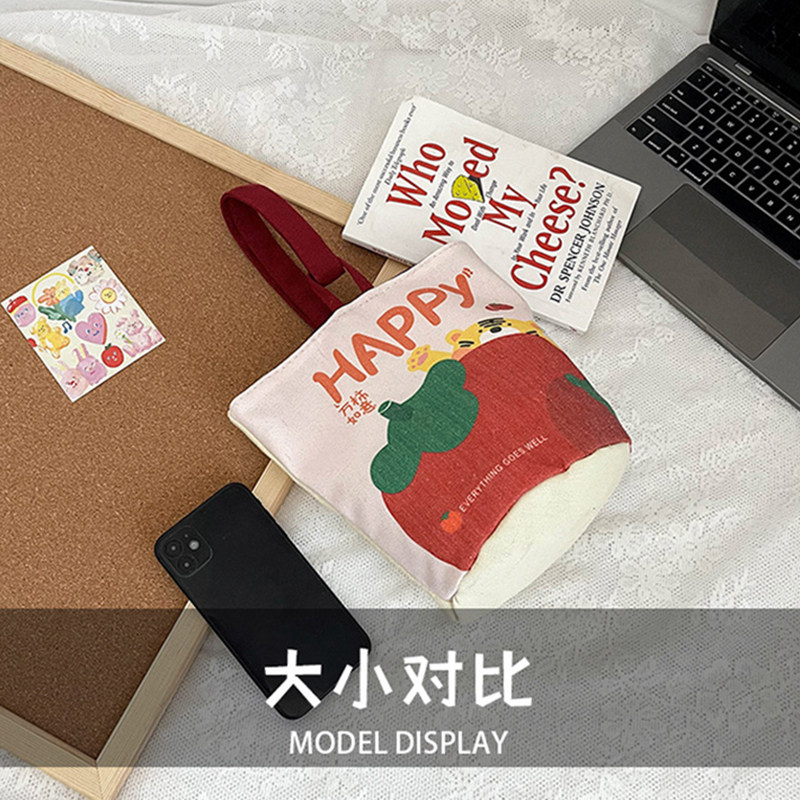 可爱印花手提水桶帆布包手拎包,淘宝优惠券,粉丝福利购,淘宝优惠卷
