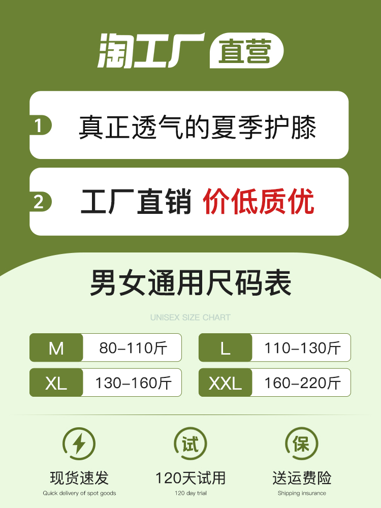 夏季超薄款护膝盖保暖男女士关节护腿套空调房隐形无痕防滑不下滑 - 图0