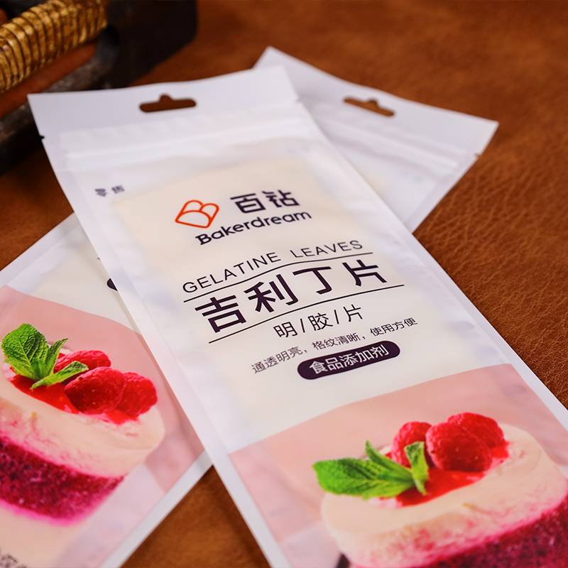 安琪百钻吉利丁片食用明胶家用果冻宝宝奶酪慕斯蛋糕烘焙原料布丁 - 图2