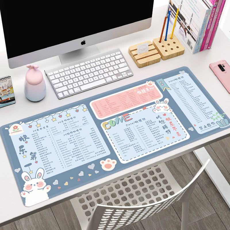 鼠标垫超大号垫子女生可爱小办公室电脑快捷键桌垫学生桌面笔记本