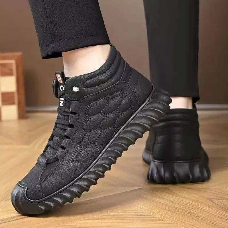 2025冬季男士棉鞋加绒保暖羊毛加厚休闲耐磨防滑高帮鞋防滑棉靴男,淘宝优惠券,粉丝福利购,淘宝优惠卷