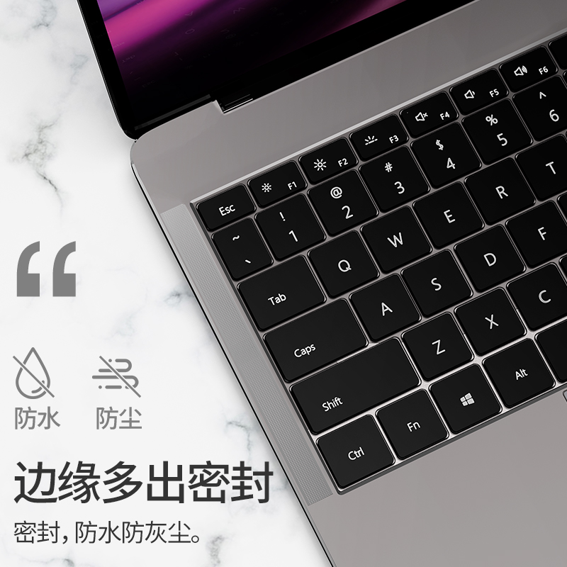 适用于2024款苹果M2MacBookpro14 16寸键盘膜air13.3笔记本Max电脑黑色保护贴膜超薄垫罩12防尘全覆盖套touch-图1