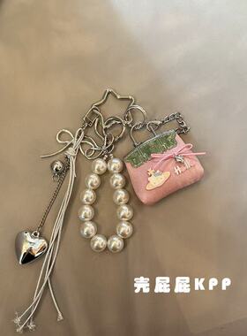 甜酷牛仔蓝可爱KT小包造型包包挂件书包装饰挂链韩系ins少女心