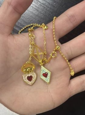 魔女的考验吊坠桃心巧克力设计感少女心粉嫩可爱精致百搭