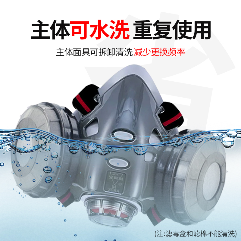 重松防尘口罩工业粉尘面罩防尘肺喷漆电焊工专用滤芯面具防护打磨 - 图1