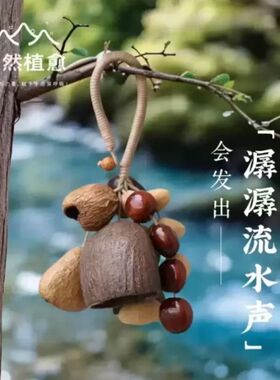 果壳挂件背包挎包印尼铃黑果夹竹桃鸭腱藤音疗铃森野风铃植物