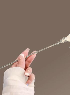 祥云玉如意古风流苏发簪女步摇高级感后脑勺盘发簪子中式发钗配饰
