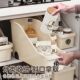 Kitchen pot storage box cabinet with pulleys wardrobe seasoning bottle storage box sundry storage box with wheels