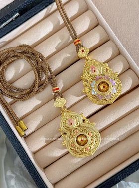 「璃葫」2025新品民族风花丝葫芦吊坠女鎏金毛衣链挂坠国潮风项链