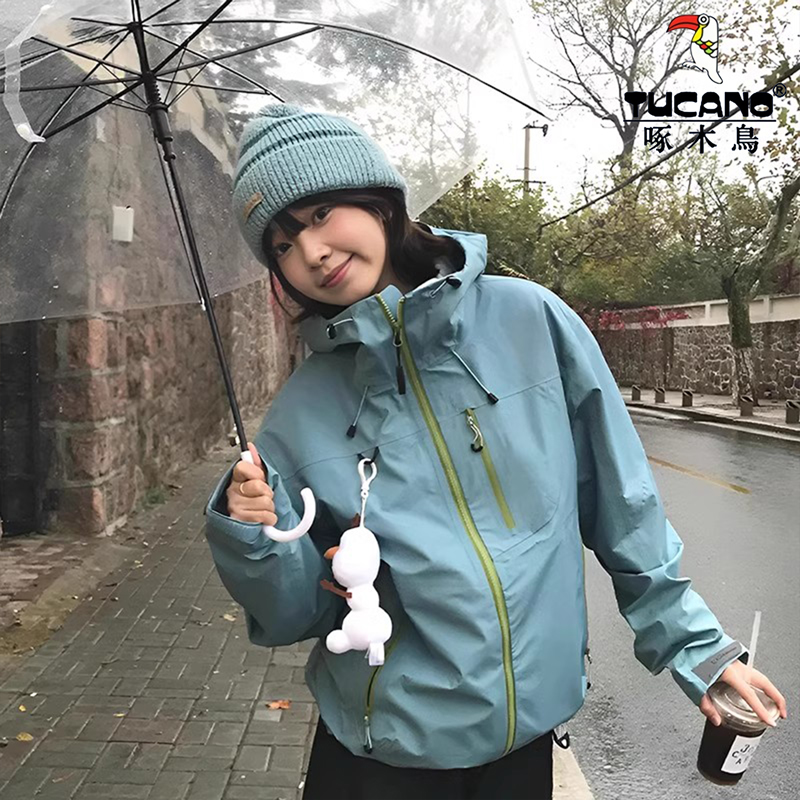 啄木鸟超好看户外外套男女款2025新款冲锋衣防风防水夹克登山服男