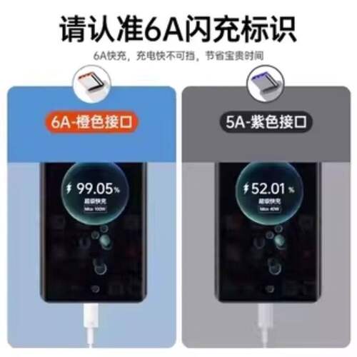 适用于华为原装快充充电线官方正品超级适用于120wp80安卓mate80/60pro充电器线typec数据接口闪充加长车载 - 图0
