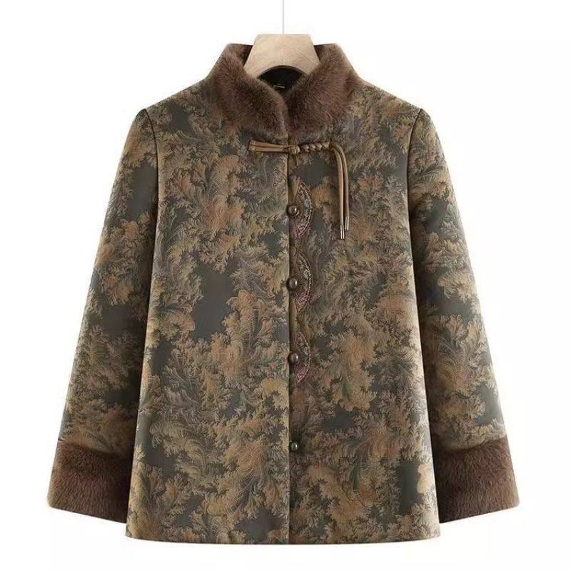 奶奶冬装大码新中式棉袄女老年人洋气妈妈加绒加厚外套老太太棉衣,淘宝优惠券,粉丝福利购,淘宝优惠卷