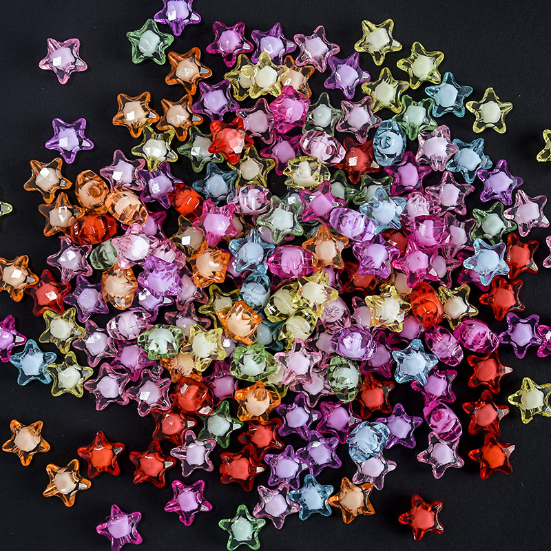 串珠手工diy材料珠子手链散珠儿童散装彩色水晶手串饰品配件彩珠 - 图2