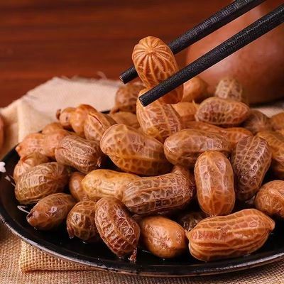 卤汁五香花生水煮带壳花生米零食聚会啤酒夜宵烧烤真空袋装下酒菜