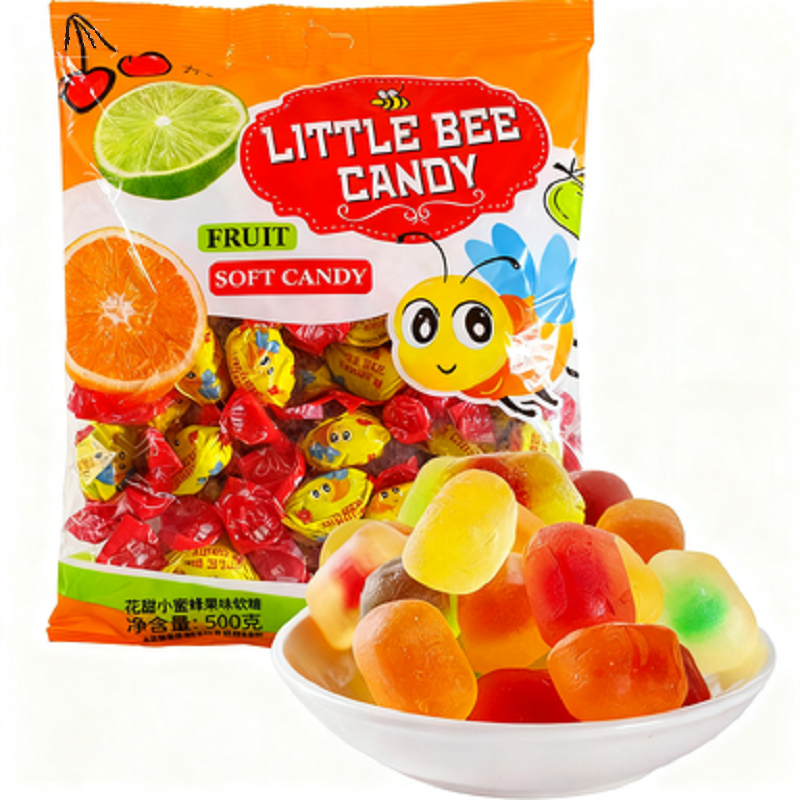 小蜜蜂俄罗斯风味水果味果汁夹心软糖结婚喜糖散装网红零食品年货,淘宝优惠券,粉丝福利购,淘宝优惠卷