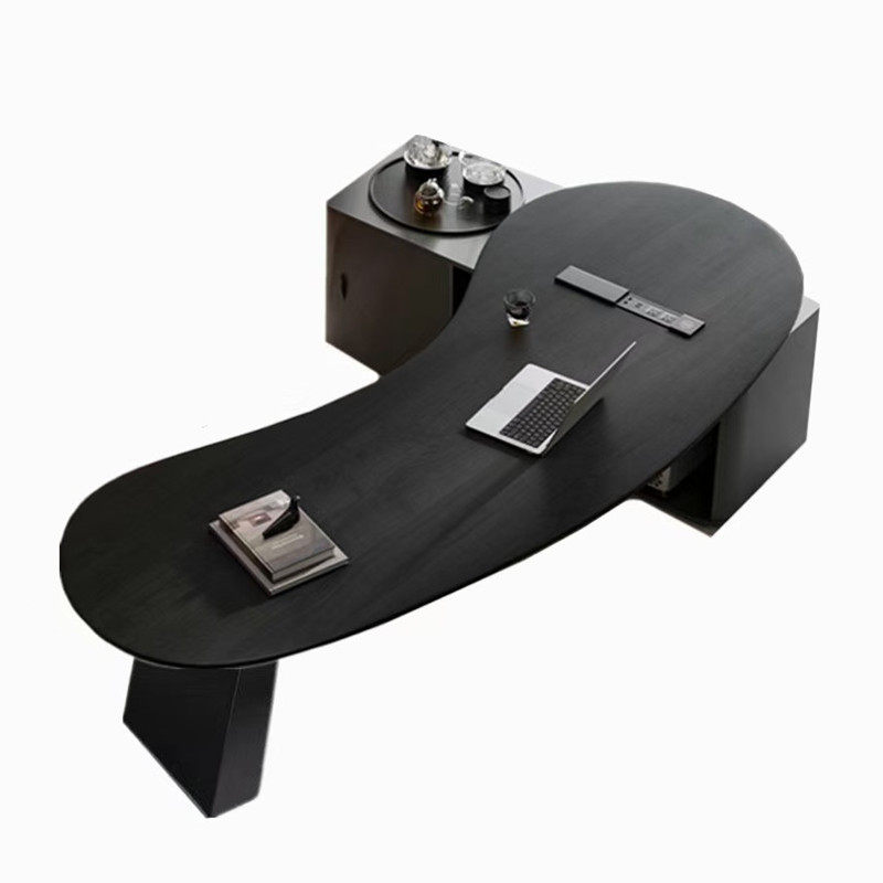 新款腰果型实木老板桌主管经理桌椅家用书桌大班台办公桌原木轻奢,淘宝优惠券,粉丝福利购,淘宝优惠卷