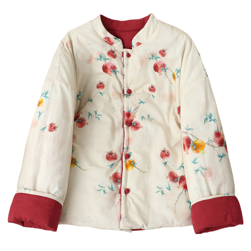 妈妈秋冬装新中式棉衣女长袖外套两面穿国风盘扣立领棉服加厚保暖,淘宝优惠券,粉丝福利购,淘宝优惠卷