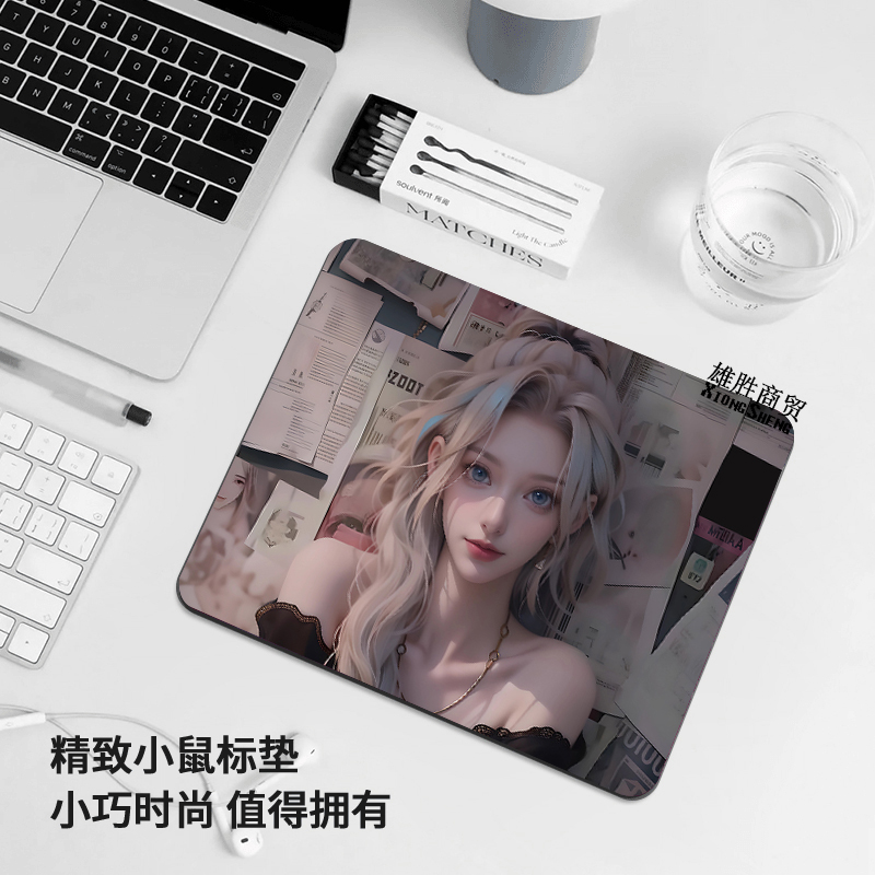 暴走电脑电竞小号鼠标垫英雄联盟萝莉键盘垫金克丝游戏桌垫新款 - 图1