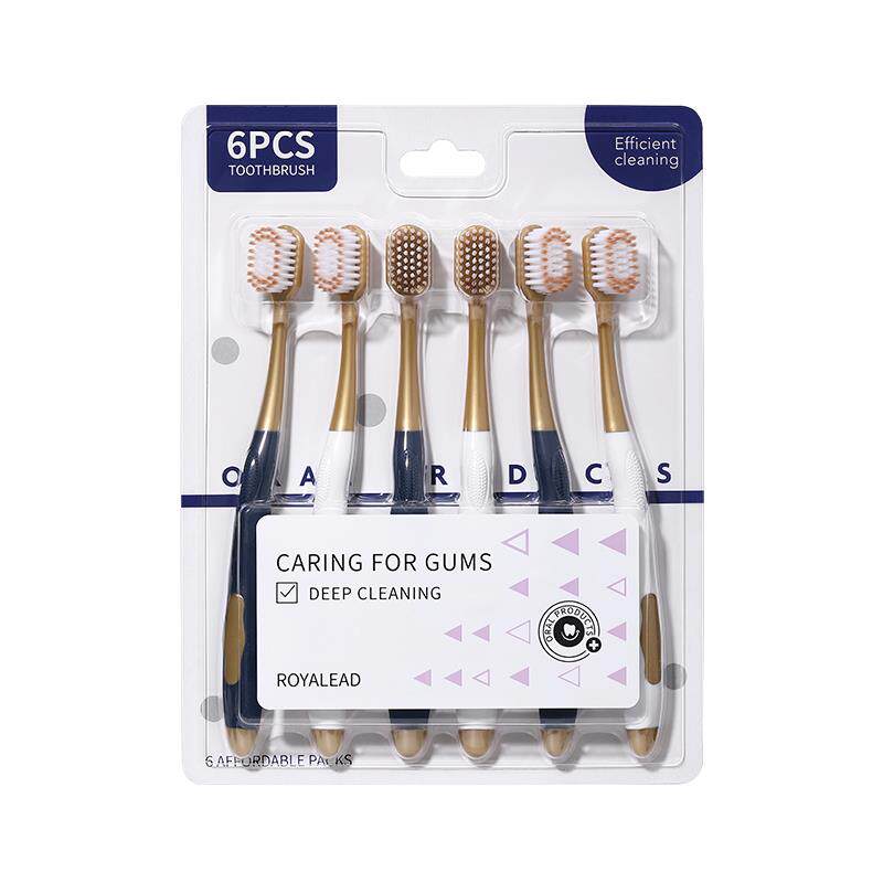 牙刷成人软毛家用家庭装密丝柔宽头超细毛抗敏护龈6支装
