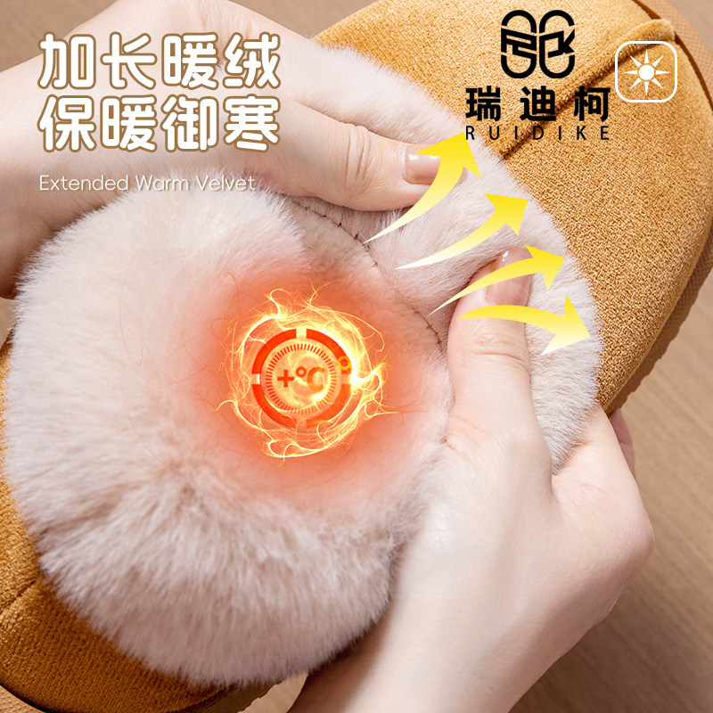 雪地靴棉拖鞋女2025新款冬季居家防滑保暖加绒情侣包跟棉鞋男外穿