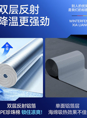 窗户防晒隔热膜保温棉阳光房遮阳隔热板厚珍珠棉阳台玻璃双面铝箔