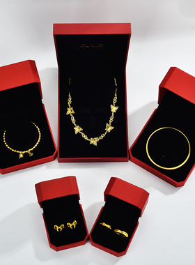 新中式新款繁花似锦精致镀金项链