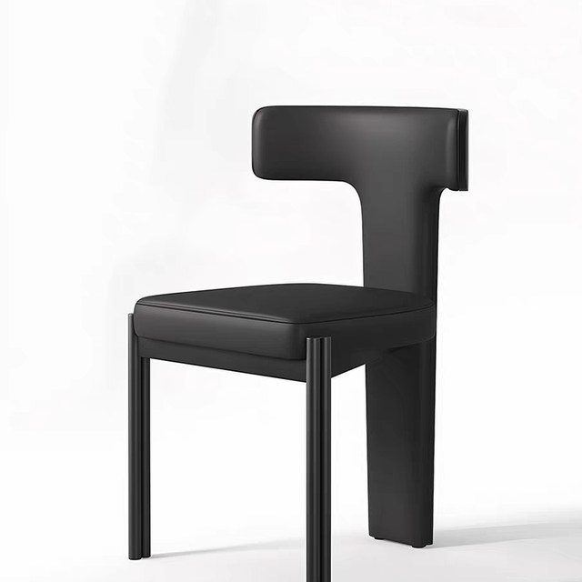 Italian minimalist designer dining chair, home light luxury dining chair, artistic style cafe dining chair, solid wood desk chair