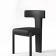Italian minimalist designer dining chair, home light luxury dining chair, artistic style cafe dining chair, solid wood desk chair