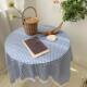 Nordic cotton linen plaid picnic tablecloth checkered fabric student desk coffee table cloth kindergarten rectangular table cloth