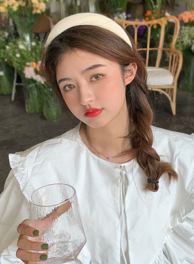 海绵高颅顶发箍女春夏秋冬2026新款洗脸发箍法式宽边发捆发箍9856