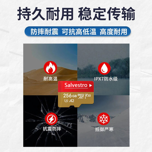 适用于大疆内存卡pocket3Action4/5Pro运动相机tf卡256G高速存储 - 图3