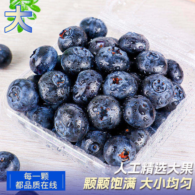秒杀到手28.9！云南新鲜蓝莓4盒（中果）