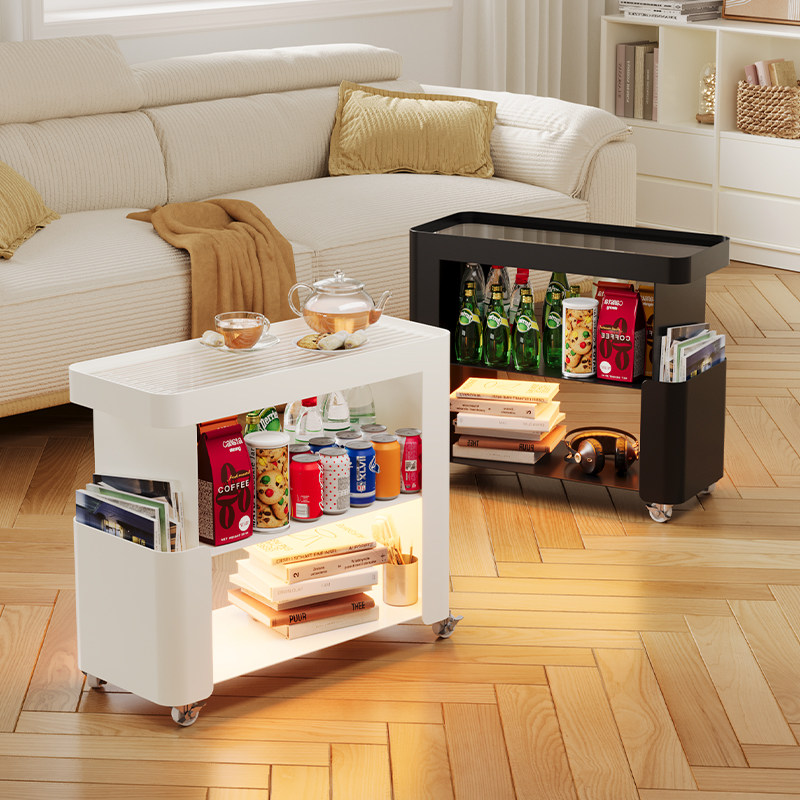 可移动边几沙发侧边柜轻奢高级感客厅茶几铁艺床头置物架收纳奶油,淘宝优惠券,粉丝福利购,淘宝优惠卷