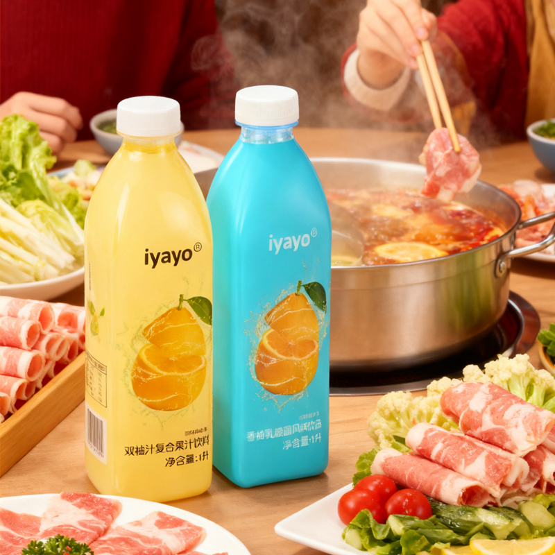 双柚汁果汁饮料网红0脂柚子汁果味饮品聚会家宴大瓶装整箱 1L*6瓶